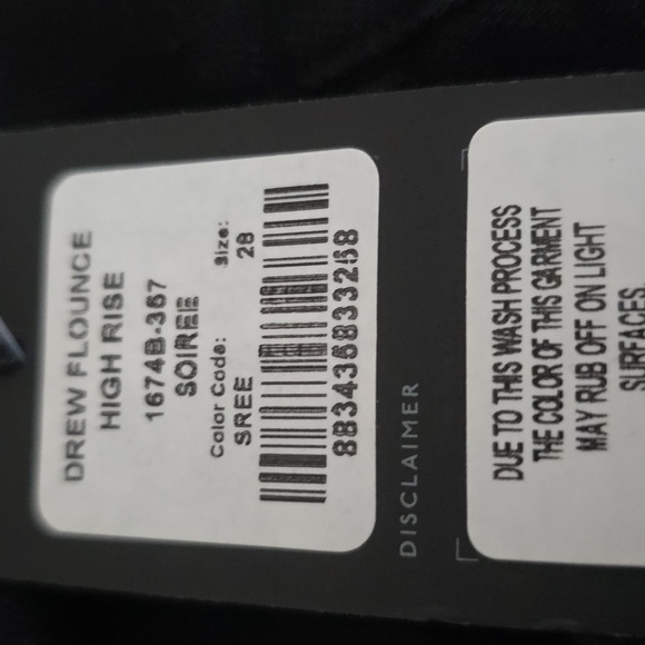 Citizens Of Humanity Drew Flounce High Rise Black Flared Raw Hem Jeans 28 NWTs - Picture 5 of 7